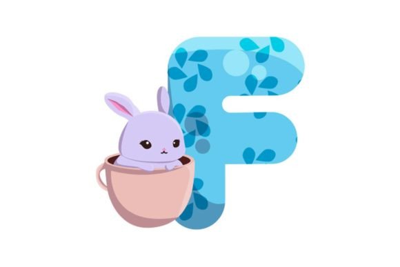 Adorable Easter Egg Alphabet F Illustrations for Your Projects