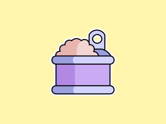 Adorable Pets Canned Food Illustrations for Creative Projects