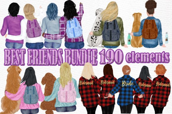 Best Friends Clipart Girl Illustrations: A Designer's Guide