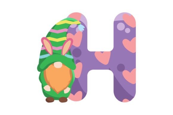 Charming Easter Egg Alphabet H Illustrations for Designers