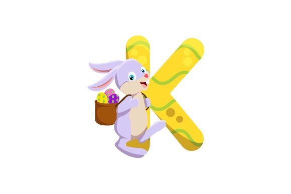 Charming Easter Egg Alphabet K Illustrations for Creative Projects