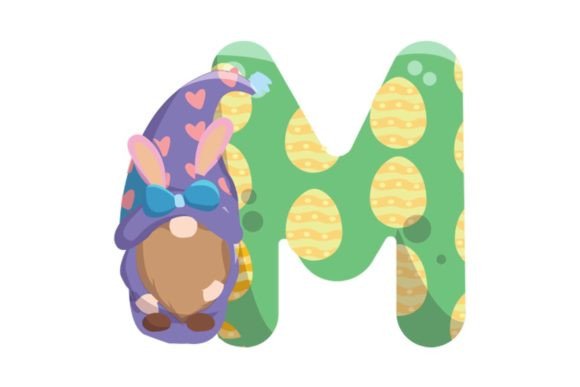 Charming Easter Egg Alphabet M Illustrations for Designers