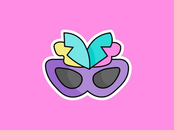 Discotheque Mask Illustrations: A Vibrant Asset for Creative Projects