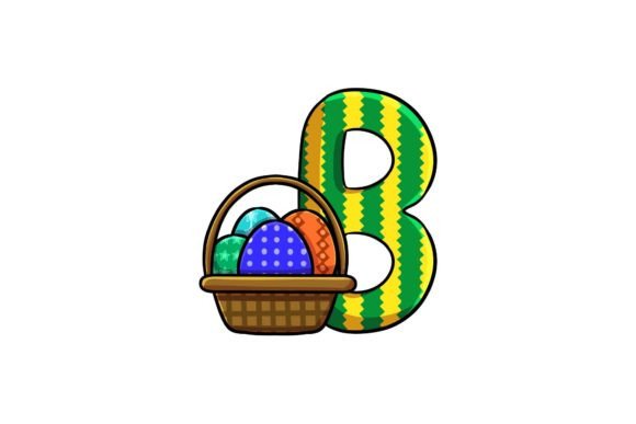 Easter Egg Icon Alphabet a Illustrations: A Playful Design Asset
