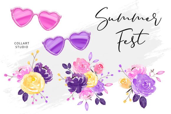 Fashion Summer Fest Illustrations: Party-Ready Clipart