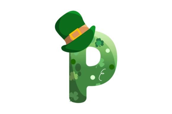 St Patrick Icon Alphabet P: A Designer's Holiday Asset
